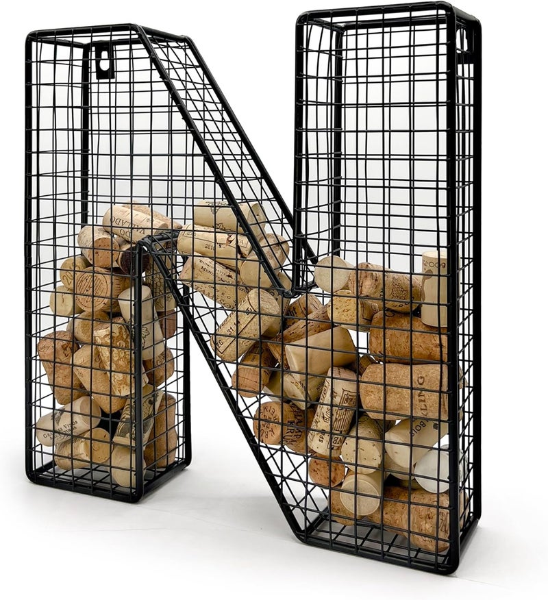 Oeno Wine Cork Holder Metal Display Collector Full Alphabet Display Letters & More (N) - Image 3